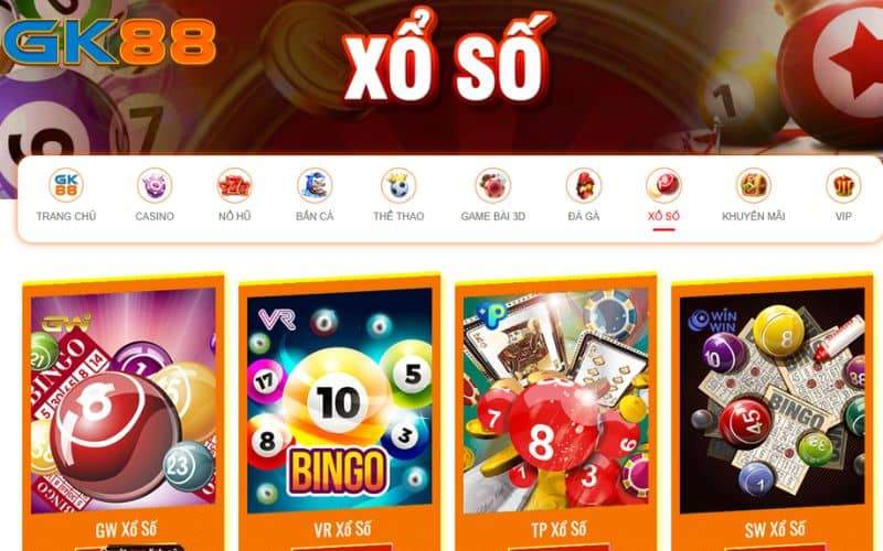 Xổ số GK88 là sản phẩm cá cược cung cấp các trò chơi lô đề Xổ số GK88 là sản phẩm cá cược cung cấp các trò chơi lô đề